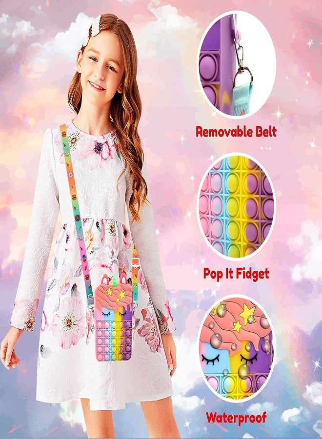 4AJ BAZAAR Unicorn Bag Sling Bag Toy for Girls Kids, Pop It Bag for Girls, Pop It Fidget Toy Shoulder Bag Stress Relief Toy (POPBAG-UNI-BIG-MULTICOLOR) - Image 3